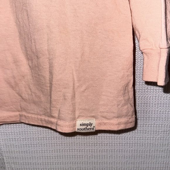 SIMPLY SOUTHERN Chin Up Buttercup Horses Long Sleeve Tshirt Youth Small - Picture 3 of 5